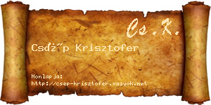 Csép Krisztofer névjegykártya