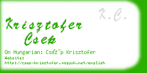 krisztofer csep business card